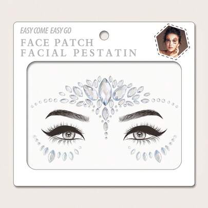 1pc Abs Material Glittering Face Gem, Perfect For Cosplay, Party And Girls' Gift
