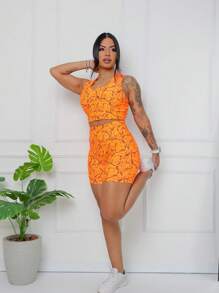 SHOWOFF Women Sports Sets - Naranja - Ver 4