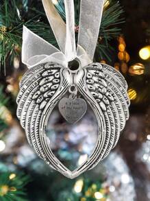 1pc Angel Wings Ornaments, Bell Charm Memorial Ornaments For Lost Loved Ones, Stainless Steel Angel Wings Decoration Tree Decoration Gift Box Home Decoration Pendant (Mom) Heart Wings Design Hanging Ornaments Craft, 1pc Modern Zinc Alloy Home Decoration,Home Decor ,Room Decor,Wall Decor Gifts Birthday Graduation - Multicolor - View 7