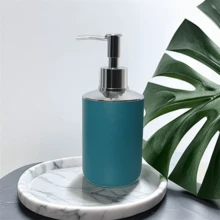 Juego De Baño Minimalista De 4 Piezas Cubierto De Bambú Y Plástico, Que Incluye Soporte Para Cepillo De Dientes Y Estante De Almacenamiento Para Baño - Verde - Ver 5