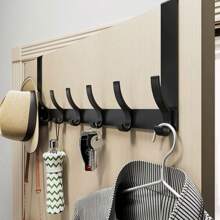 1入門掛勾架,附6入門掛鉤和毛巾架,可用於掛衣服、毛巾、包包、浴袍、帽子等,適用於浴室毛巾掛鉤
