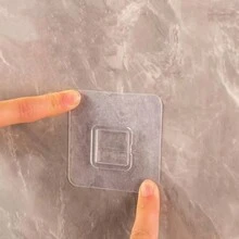 1入組具有排水口的雙層塑料肥皂盤,橙色豪華橢圓形狀,無痕壁掛式浴室肥皂架