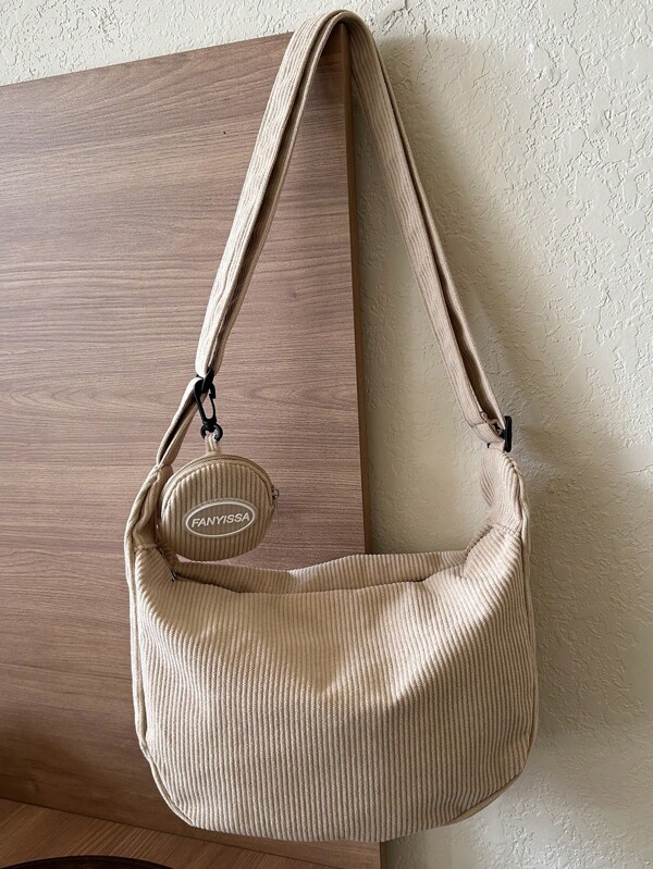 Set De 2 Bolsos Cruzados En Forma De Media Luna Ligeros Casuales De Colores Sólidos Y De Moda