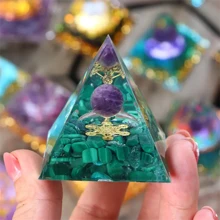 1pc, Natural Crystal, Pyramid Healing Crystal, Energy Reiki Chakra Meditation, Lucky Gather Wealth Stone, Room Decor, Home Decor, Table Decor, Holiday Decor