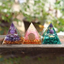1pc, Natural Crystal, Pyramid Healing Crystal, Energy Reiki Chakra Meditation, Lucky Gather Wealth Stone, Room Decor, Home Decor, Table Decor, Holiday Decor