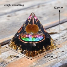1pc, Natural Crystal, Pyramid Healing Crystal, Energy Reiki Chakra Meditation, Lucky Gather Wealth Stone, Room Decor, Home Decor, Table Decor, Holiday Decor