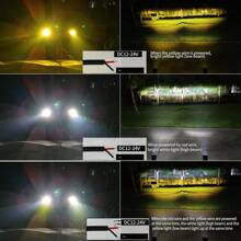 Faros De Lupa De Doble Color De 60w Luz Para Auto Moto 2pcs - Negro - Ver 5