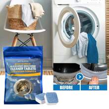 1 Paquete/4 Piezas Pastillas De Limpiador Para La Lavadora - 1 paquete - Ver 1