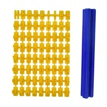 1 套英文字母 + 数字 + 符号饼干模具，用于蛋糕烘焙、饼干印章、签名祝福 DIY 打印工具 - 黃色 - 查看 5