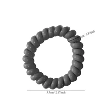 5入組女性糖果色螺旋髮圈，高彈性，耐用，不留痕跡的馬尾控制器，適合日常使用