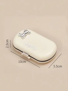 1 Miếng Có thể mang đi Hộp thuốc Với , Mini Pill Hộp lưu trữ - Màu be - Xem 2