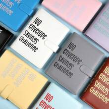 1 Set 100 Envelope Challenge Binder Easy And Fun Way To Save $5,050 Savings MoneyChallenges Binder Budget Binder With Cash Notebook 25 Inner Pages (without Numbers)+ 1pc Digital Page