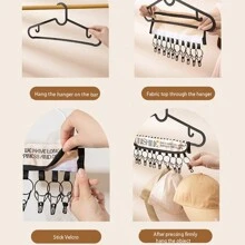 10 件帽子收納盒,門上帽架,附夾子,適用於棒球帽、嬰兒帽和遮陽帽、衣服、衣櫃、襪子 - 米色 - 查看 9