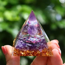 1pc, Natural Crystal, Pyramid Healing Crystal, Energy Reiki Chakra Meditation, Lucky Gather Wealth Stone, Room Decor, Home Decor, Table Decor, Holiday Decor