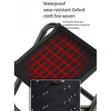 1 件白色便攜式戶外折疊椅,多功能露營凳,適合釣魚、健行、旅行、排隊、地鐵