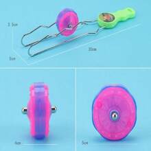 1 件復古軌道旋轉器,閃光旋轉陀螺輪經典軌道復古減壓玩具,磁力溜溜球,成人和青少年辦公室減壓玩具,多玩手持玩具,視頻拍攝道具