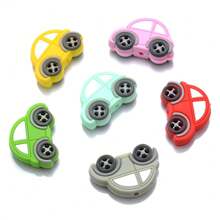 10pcs/Pack Silicone Colorful Car Shaped Teething Beads, Chewable Beads For DIY - Multicolor - View 7