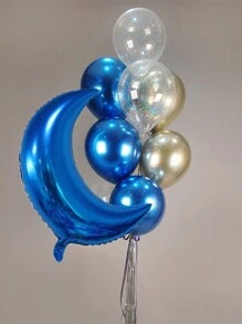 1顆28吋月球形鋁箔氣球,適用於婚禮、情人節、生日派對裝飾等