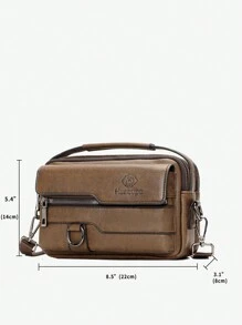 gorchis New Style Crossbody Bag, Pu Leather Multi-Pocket Shoulder Bag, Multifunctional Handbag Sling Bag Square Bag For Holiday Travel Essentials Commute Business Casual Outdoor Ideal Simpler Classic Satchel Bag Hiking Leather Bag Hip Bag Tote Bag Men Bag Retro Bag Holiday Essentials Camping Sling Bag Brown Bag Back To School Vintage Gift Bag Pack Cross Body Bag Spring Vintage Bags School Supplies Purse