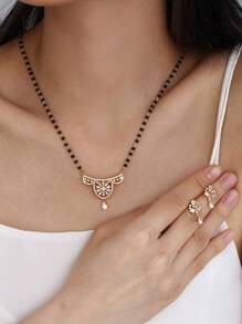 3入組波西米亞風格耳環和項鍊套裝,適用於女性派對裝飾