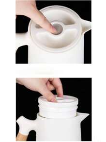 Glass Inner Vacuum Flask, Large Capacity Hot Water Bottle For Home Use - White - View 4