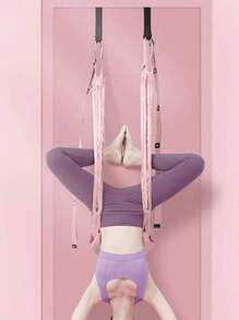 1pc Hanging Yoga Strap For Lower Back Training, Split Stretches, Backbends, Inverted Postures, Pilates And Ballet, Women Gym Accessories - Pink - View 2