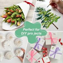 1 卷，棕色皮革纸工艺品艺术礼品包装装饰纸小礼品装饰纸，生日礼物装饰纸，家庭聚会礼品装饰纸，包装纸，薄纸，花束用品，礼品包装纸，鲜花包装纸，礼品包装，圣诞节情人节 - 白色 - 查看 4