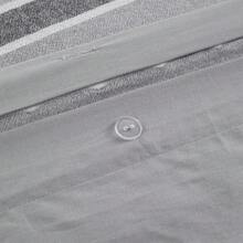 Cotton Duvet Cover Set - Grey - View 9