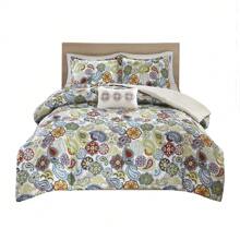 3 Piece Polyester Microfiber Comforter Set - Multicolor - View 2