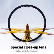 8倍放大特寫鏡頭,又稱變形鏡,是一種專業的相機效果濾鏡,可以放大拍攝效果,可以用作微距鏡放大濾鏡來捕捉花卉、昆蟲、鑽石、珠寶等物。是拍攝近距離細節的利器,適用於單反相機、小吐口等,具有40.5mm/49mm/52mm/55mm/62mm/67mm/72mm/77mm/82mm的鏡頭光圈 - +8 - 查看 3