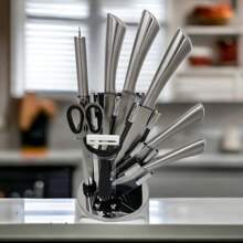 Juego de cuchillos de acero inoxidable, oferta del - Plateado - Ver 1