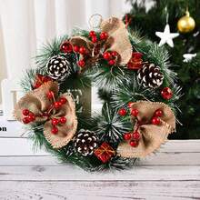 1入組聖誕裝飾花環,門前、窗戶、戶外、大廳、場景、家居、節慶裝飾