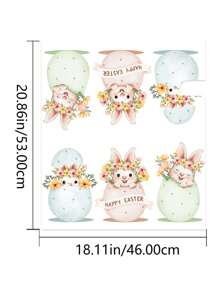 1pc Easter Bunny & Egg Pattern Mailbox Cover, Decorative Dustproof Cover - Multicolor - View 7