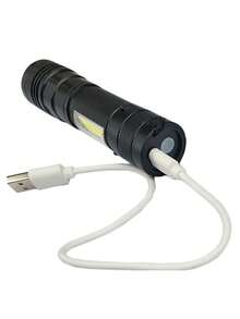 Lampara LED07 Diseño compacto y portátil Recargable por USB Versatilidad para múltiples situaciones, como camping o emergencias, gracias a su linterna lateral. ELE-GATE - Negro - Ver 3