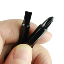 Portable Screwdriver Outdoor Edc Multi-functional Tool With Flathead & Phillips Screwdriver And Keychain - Black - View 3