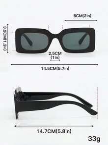 5 副男女通用时尚海滩时尚眼镜，适合日常装饰 - 黑色 - 查看 7