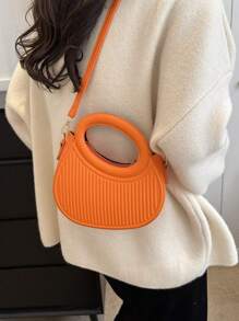Bolso de mano, bandolera y de hombro de diseño único y elegante en colores de caramelo, perfecto como regalo divertido y creativo - Naranja - Ver 4
