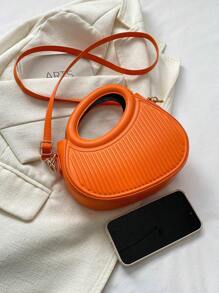 Bolso de mano, bandolera y de hombro de diseño único y elegante en colores de caramelo, perfecto como regalo divertido y creativo - Naranja - Ver 6