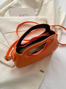 Bolso de mano, bandolera y de hombro de diseño único y elegante en colores de caramelo, perfecto como regalo divertido y creativo - Naranja - Ver 8