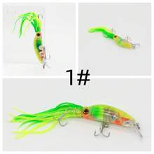 件 8 色章魚魚餌，10 公分 16.6 克軟餌，附橡膠尾和高音，模擬魚餌 - 彩色 - 查看 4