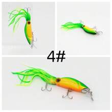 件 8 色章魚魚餌，10 公分 16.6 克軟餌，附橡膠尾和高音，模擬魚餌 - 彩色 - 查看 7