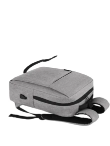 Mochila Porta Ordenador Portátil Con Carga USB Mochila Para Portátil Laptop Escolar Oficina Bolsa Anti robo 15.6" Multicompartimento - Gris - Ver 4