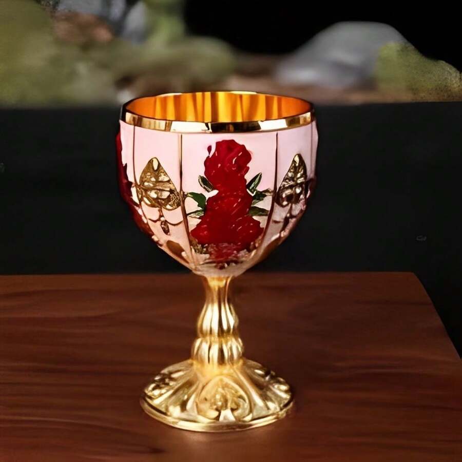 Classic Metallic Wine Glass - White - View 1