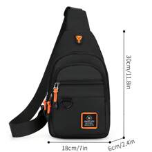 男士牛津材質胸包,新款男士包,肩背/斜挎包,休閒單肩背包,前胸包,男士時尚迷你包