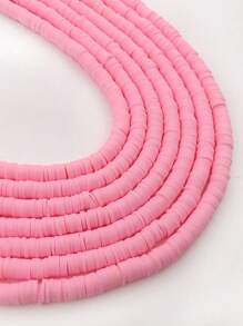 1 Strand Approx. 350pcs 6mm Colorful Polymer Clay Disc Loose Beads For Diy Jewelry Making - 6mm - View 7