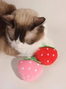 Set de 2 juguetes de peluche aleatorios, juguetes masticables para perros, duraderos y para afilar los dientes, con dispositivo BB integrado, juguete de peluche para gatos, juguete para perros para morder - Multicolor - Ver 6