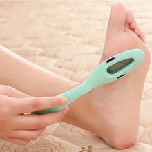 3入組足部磨腳石,去除死皮修足工具,雙面磨砂石頭去角質 - 粉紅紫三個一套 - 查看 9