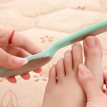 3入組足部磨腳石,去除死皮修足工具,雙面磨砂石頭去角質 - 粉紅紫三個一套 - 查看 10