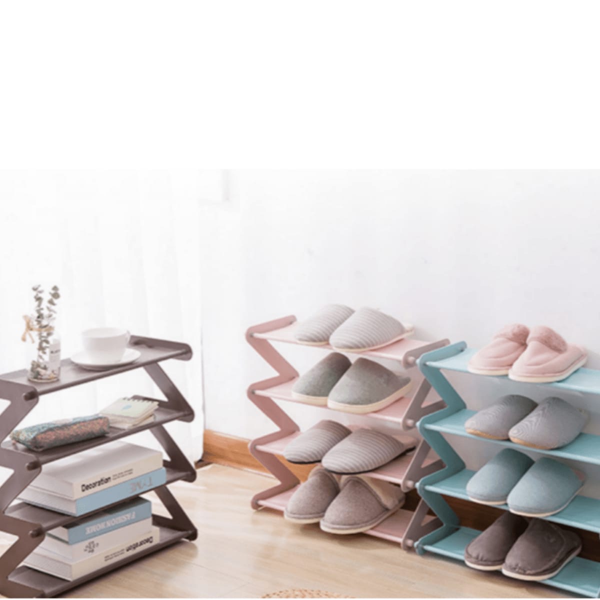 Creative Zshaped Shoe Rack Multilayer Simple Assembly Household