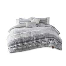 Cotton Duvet Cover Set - Grey - View 2